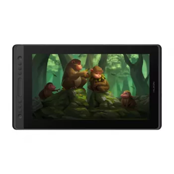 HUION Kamvas Pro 16 GT156 zīmēšanas planšete ar displeju, 15,6 collu IPS, 1920×1080, 344,16×193,59 mm darba laukums, 8192 spiediena līmeņi, 5080 lpi, USB, melnā krāsā