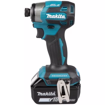 Triecējskrūvgriezis Makita DTD173RTJ 18V bezvadu, 1/4 collu patrona, 3600 apgr./min, pistoles rokturis, Li-Ion