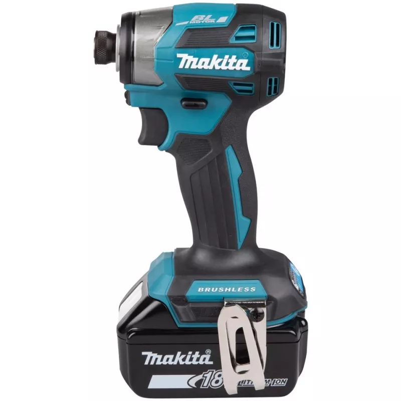 Makita DTD173RTJ bezvadu triecienskrūvgriezis, 3600 apgr./min, ar akumulatoriem, lādētāju un koferi, zils/melns
