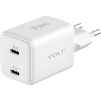 Sienas lādētājs USB-C YENKEE G35D 2x18W Power Delivery 3.0 3A
