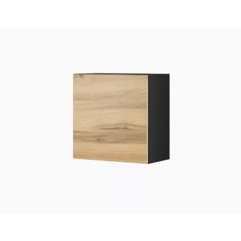 Pie sienas montējams skapis cama meble VIGO 50×50×30 cm melns / Wotan ozols