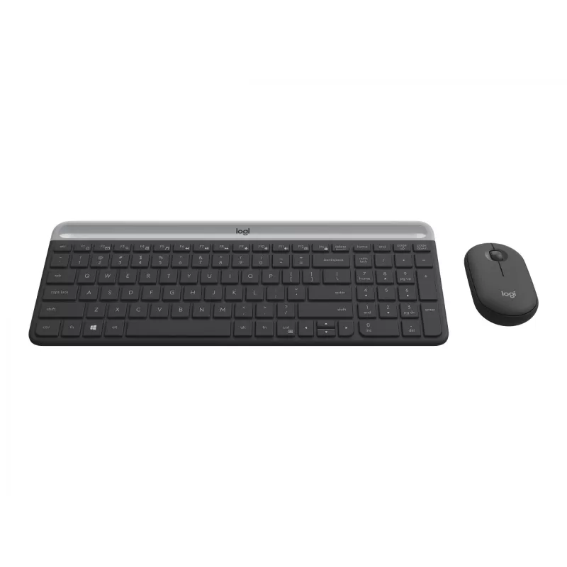 Bezvadu tastatūras un peles komplekts Logitech MK470 Slim Combo, grafīts