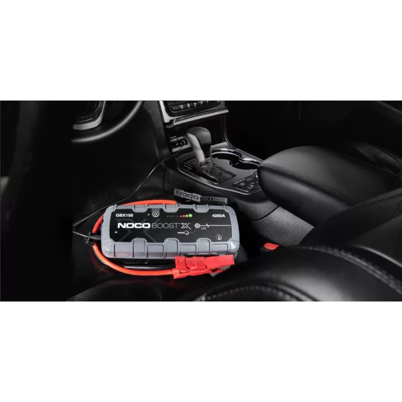 Automobiļu palaišanas ierīce NOCO GBX155, 4250 A, 99 Wh Li-Ion, 60 W uzlāde, IP65, iebūvēts 500 lm LED prožektors