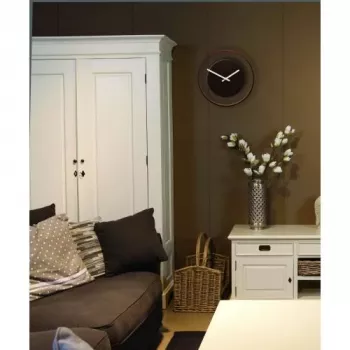NeXtime klok 3046br Wood Loop, Ø30 cm, sienas pulkstenis, tumšs koks