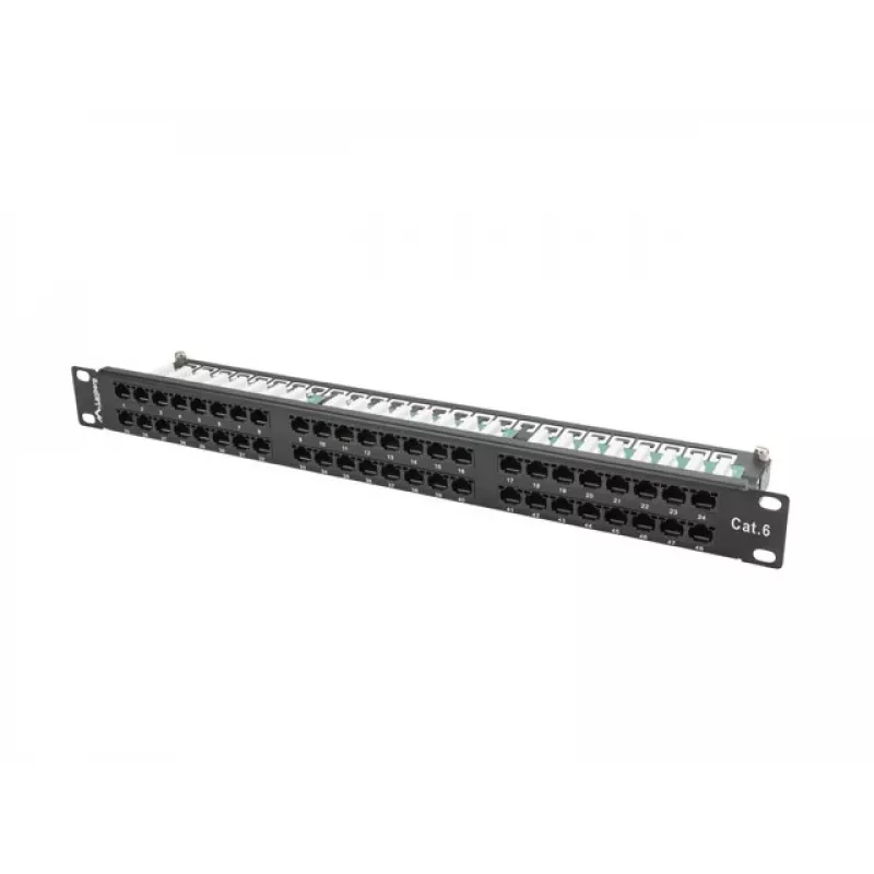 Lanberg PPU6-1048-B - Krosēšanas panelis - 1U - 19 inch