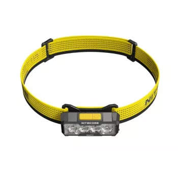 Nitecore NU27 LED galvaslampa melna/dzeltena, 600 lūmeni