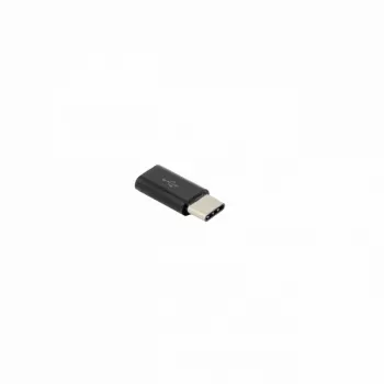 Sbox Micro USB 2.0 F. -> TYPE C M. Melns AD.USB-C B