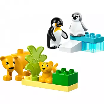 Lego 10442 Savvaļas dzīvnieku ģimenes: Pingvīni un Lauvas