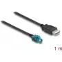 DeLOCK kabelis HSD Z sievišķais uz USB 2.0 Type-A sievišķais 1 m