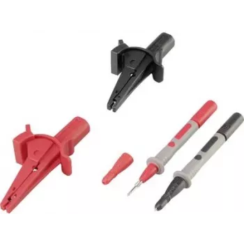 VOLTCRAFT Krokodila spīļu komplekts ar ligzdu 4 mm CAT III 1000 V, CAT IV 600 V 6 gab. MSS-103 (VC-8097030)