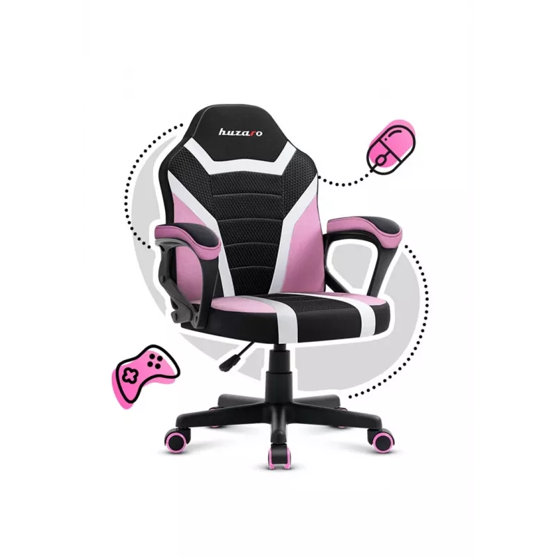 Spēļu krēsls bērniem Huzaro Ranger 1.0 Rozā Siets