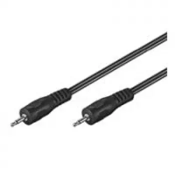 Wentronic Goobay 3,5 mm ligzdas savienojuma kabelis, melns, 1,5 m - 3,5 mm spraudnis (2 kontaktu, mono) > 3,5 mm spraudnis (2 kontaktu, mono) (50460)
