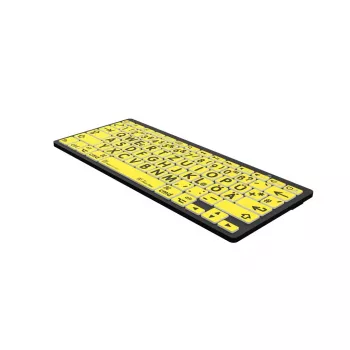 Logickeyboard LKB-LPBY-BTON-DE Bluetooth tastatūra QWERTZ vācu melna - dzeltena (LKB-LPBY-BTON-DE)