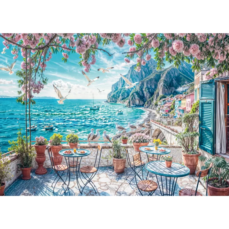 Puzle Schmidt Spiele Terrace by the Sea, 1000 gab., ainavisks jūras skats
