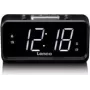 Modinātājpulkstenis Lenco CR-28BK ar FM radio un USB lādētāju
