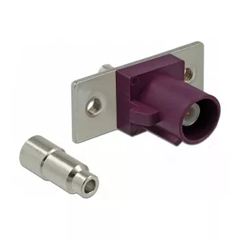 Koaksiālais savienotājs DELOCK 89819 FAKRA D vīrišķais, apzeltīti kontakti, 21,2×24×7,5 mm