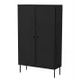 Uzglabāšanas skapis Cama Meble PALAZZO BIS 100x39x166 matēti melns, brīvi stāvošs pie sienas