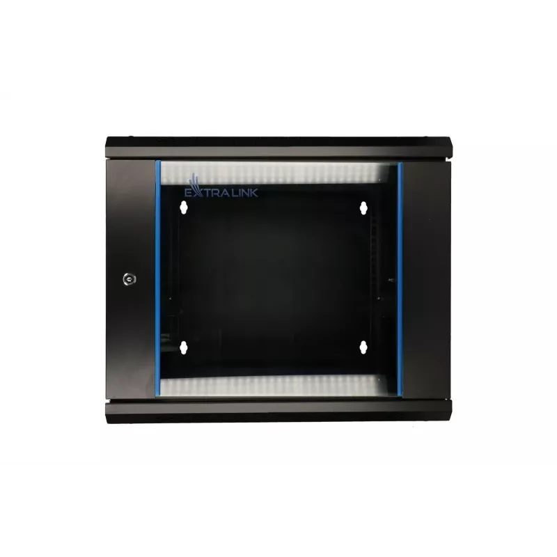 Extralink sienas skapis 6U 600x600 AZH melns, veramais tips