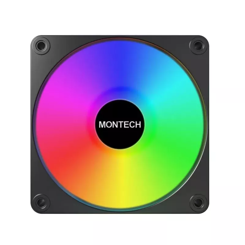 Montech GF120 V2 ARGB 120 mm datora korpusa ventilators, melns, 1 gab.