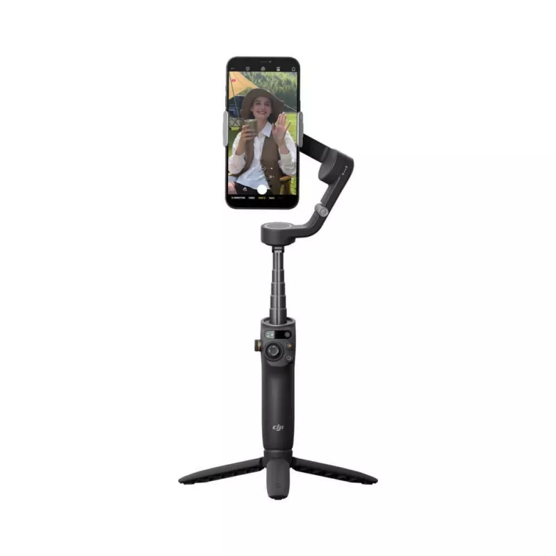 DJI Osmo Mobile 6 melns rokas kameras stabilizators ar motoriem
