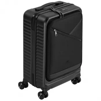 Ceļojuma koferis Rivacase Clark ECO 8181 — kompakts rokas bagāžas koferis, melns