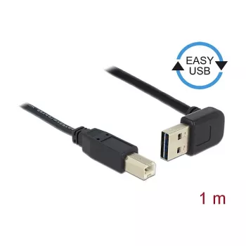 USB kabelis DeLOCK 85558 USB 2.0 1 m USB A USB B Melns