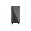 Brīvi stāvošs skapja statīvs LANBERG FF01-6624-12BL 24U 19 collas 600×600 mm, IP20, 1200 kg, melns