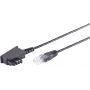 Telefona kabelis S/CONN 12-09075 10 m Melns