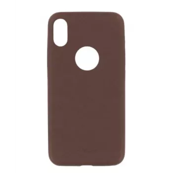 Aizsargmaciņš Tellur Slim Synthetic Leather iPhone X/XS — Brūns