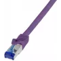 Logilink Professional Ultraflex - savienojuma kabelis - RJ-45 (tēviņš) uz RJ-45 (tēviņš) - 50 cm - 6 mm - S/FTP - Cat.7 kabelis / CAT 6a porti - bez halogēna, liets, bezķēdes - ceriņi