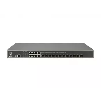 LevelOne GTL-2091 Pārvaldīts L3 Gigabit Ethernet (10/100/1000) Slēdzis, Pelēks