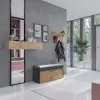 Slēgts apavu skapis Top e Shop PARMA — antracīts un ozols, skaidu plātne, 1000×490×350 mm