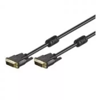 Wentronic Goobay DVI-D Dual Link kabelis, melns, 10 m - DVI-D spraudnis Dual-Link (24+1 kontakts) > DVI-D spraudnis Dual-Link (24+1 kontakts) (93109)