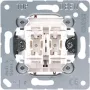 Spiedpogas slēdzis JUNG 535 U, 1-pola (1P), 250 V AC, 10 A, vadu, metāliski balts