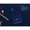 VixFox Card Slot Back Shell iPhone XSMAX, tumši zils, mugurējais vāciņš ar integrētu kabatiņu kartei