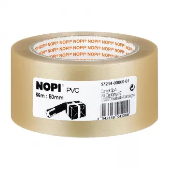 Iepakojuma lente Tesa 57214 PVC caurspīdīga 66 m x 50 mm, 1 gab.