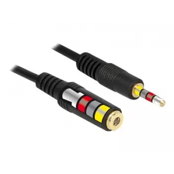 Audio pagarinātāja kabelis DeLOCK 84667 2m 3.5mm Melns