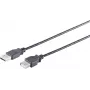 USB A - USB A kabelis ShiverPeaks 13-24025, USB 2.0, 1 m, melns