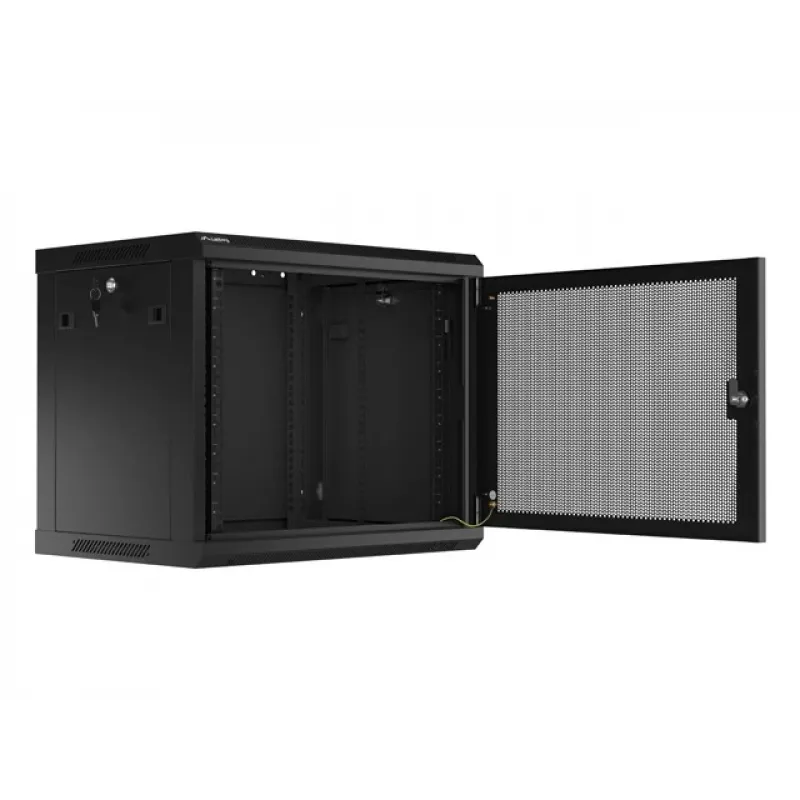 Sienas stiprinājuma statīvs LANBERG WF01-6409-23B 9U, 60 kg, IP20, 600×450×512 mm, melns