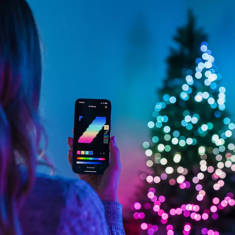 Twinkly Candies LED Ziemassvētku eglītes gaismiņas TWKP100RGB-T 6 m 100 pērļveida spuldzītes