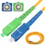 Extralink Patchcord SC/APC-SC/UPC Vienmodas Simplex G652D 3mm 0.5m