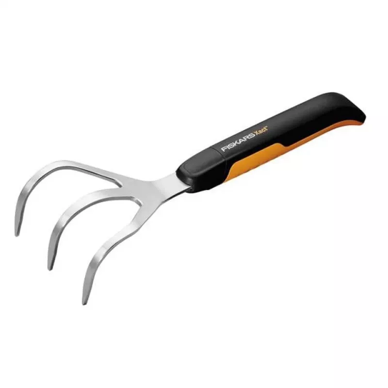 Fiskars Xact Black rokas kultivators, nerūsējošais tērauds
