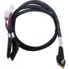 SAS kabelis ADAPTEC Microchip Technology 2305500-R SlimSAS ×8 uz 2×2SFF-8639 U.2, 0,8 m, melns