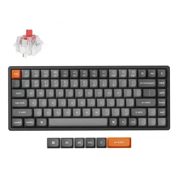 Keychron K2 Max bezvadu mehāniskā tastatūra universāla USB RF Bluetooth melna pelēka 75%