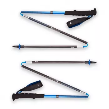 Trekking nūja Black Diamond Distance Carbon Z-Pole, oglekļa šķiedras kāts, salokāma Z-forma, 296 g, 44–130 cm