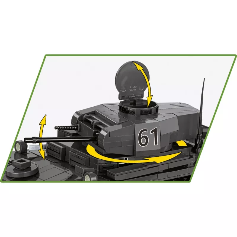 Būvkomplekts Cobi Panzerkampfwagen II Ausf. F — 813 detaļas, melns, vecums 9+