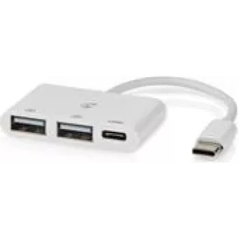 Nedis USB-Hub 1x USB-C™ 1x USB-C™ - 2x USB 2.0 A, 3 porti, barots no USB
