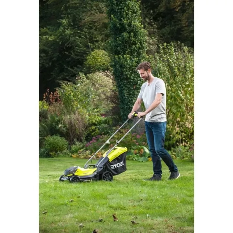 Ryobi OLM1833B zāles pļāvējs Stumjamais zāles pļāvējs Akumulators Melns, Zaļš