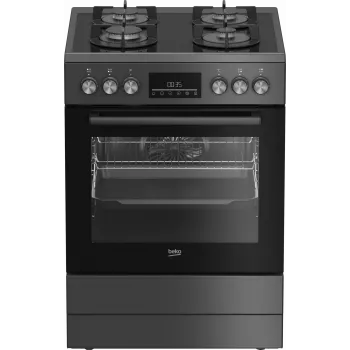 Iebūvējamā gāzes plīts ar elektrisko cepeškrāsni BEKO FBM62330GADSN 60 cm, pelēka, energoklase A
