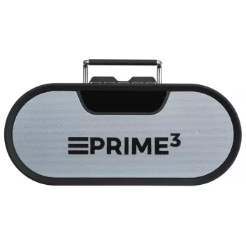 Portatīvais radio PRIME3 APR81 — FM, 12W RMS, MicroSD, 3600 mAh akumulators, pelēks